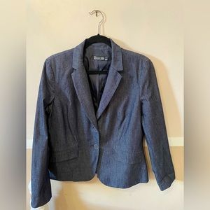 The 7th Avenue Navy Blue Chambray Blazer